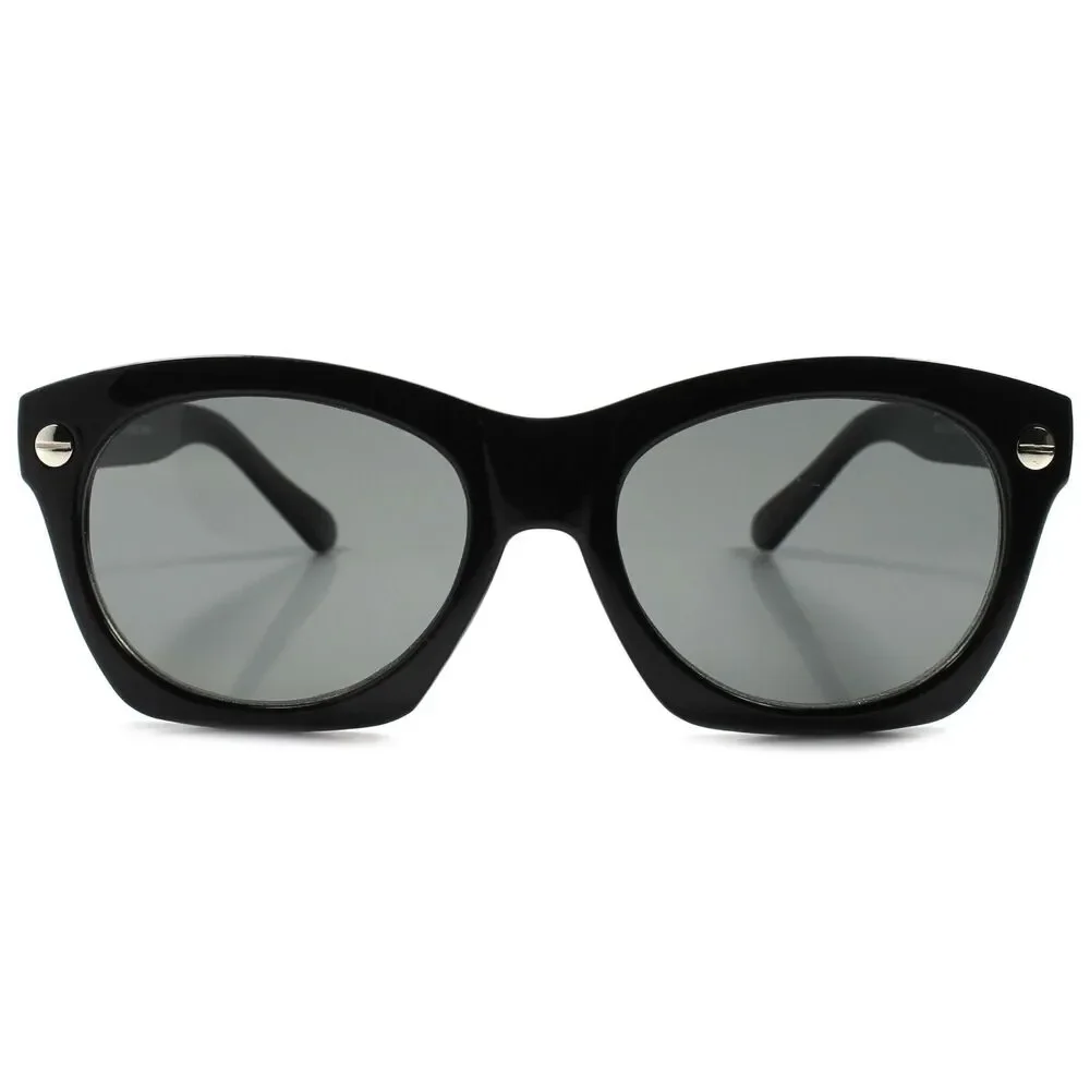 Vintage Retro Fashion 80s Mens Womens Black Large Oversized Square Sunglasses